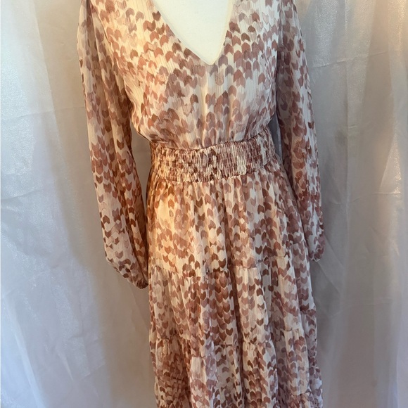 Aqua Long Sleeve Dress in Pink and Cream - Picture 6 of 6